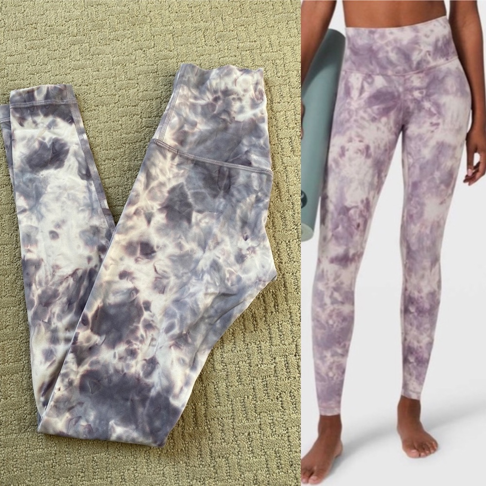 Lululemon EUC size 2 align 28" purple tie-dye